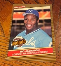 1986 Donruss Highlights Bo Jackson Highlights In White #43 card