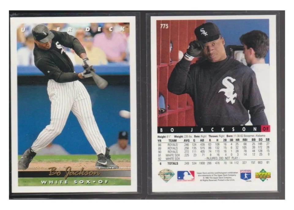 1993 Upper Deck Base Set Bo Jackson #775 card