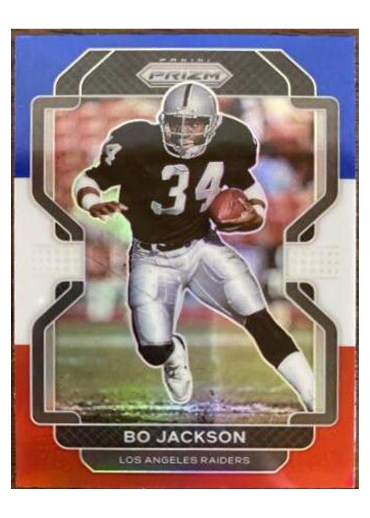 2021 Panini Prizm Base Set Bo Jackson Blue Prizm #185 card