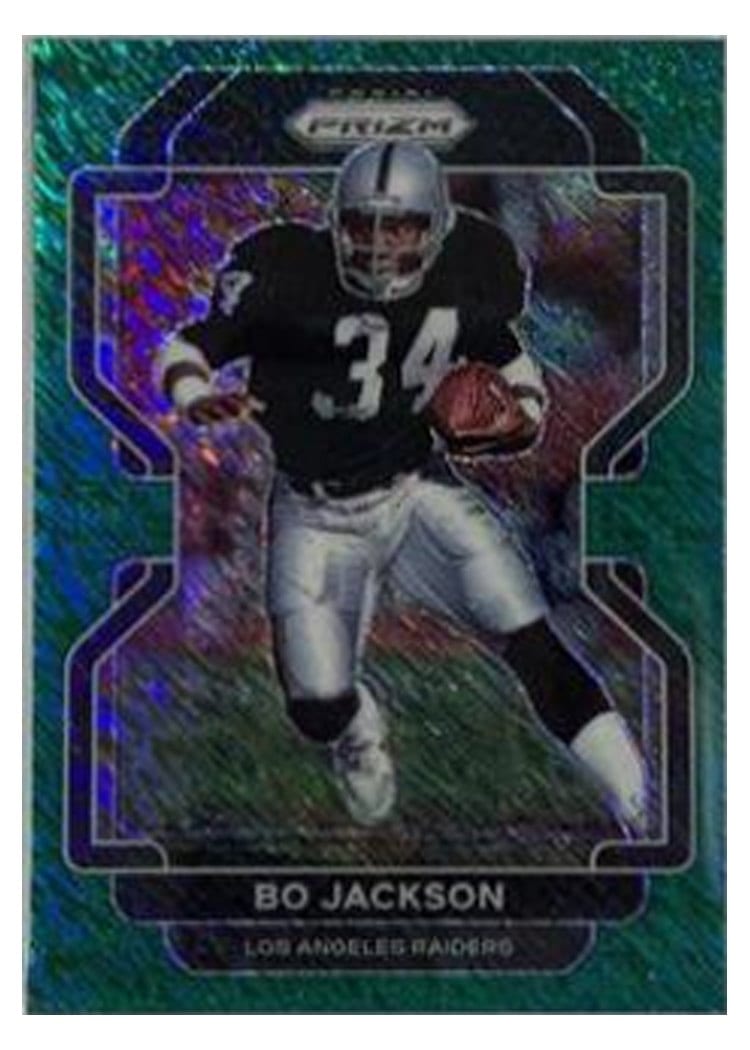 2021 Panini Prizm Base Set Bo Jackson Green Shimmer #185 card