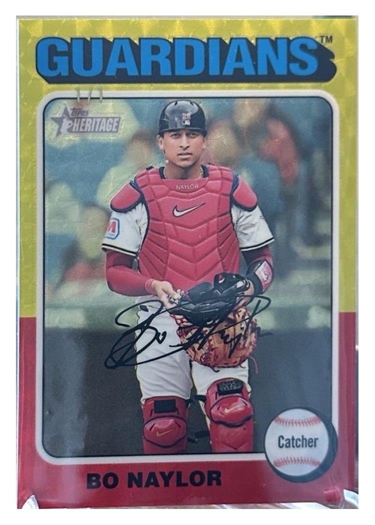 2024 Topps Heritage Base Set Bo Naylor #605 card
