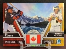 2024 Bowman Chrome International Impact Bo Naylor / Myles Naylor #II-18 card