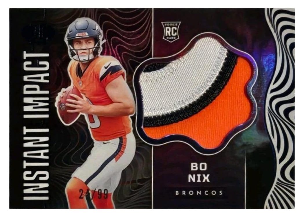 2024 Panini Illusions Instant Impact Relics Bo Nix #36 card