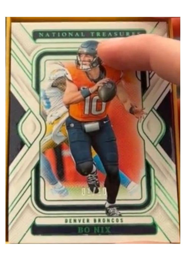 2024 Panini National Treasures Bo Nix #31 card