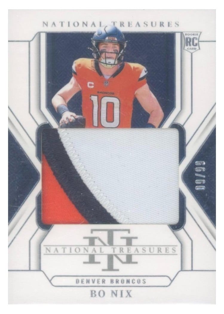 2024 Panini National Treasures Base Set Bo Nix #209 card