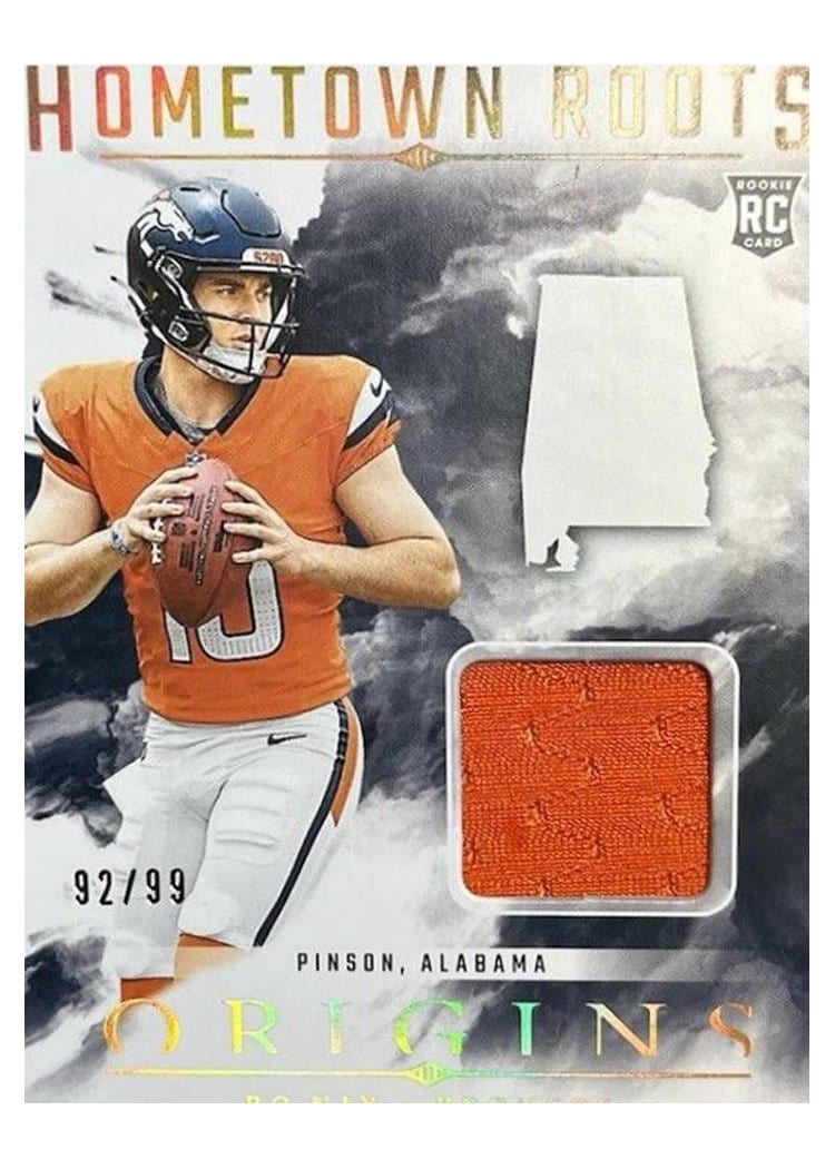2024 Panini Origins Hometown Roots Relics Bo Nix #HRO-BNI card