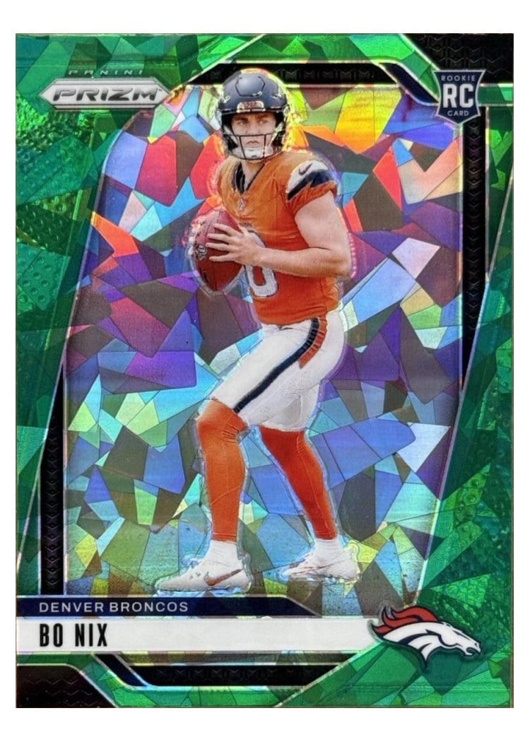 2024 Panini Prizm Bo Nix Green Ice #309 card