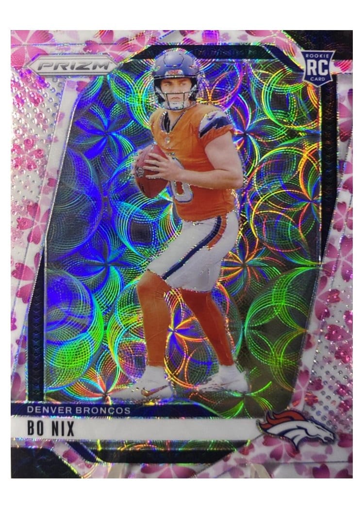 2024 Panini Prizm Bo Nix Choice Cherry Blossom #309 card