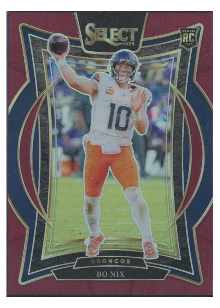 2024 Panini Select Bo Nix Maroon Prizm #30 card