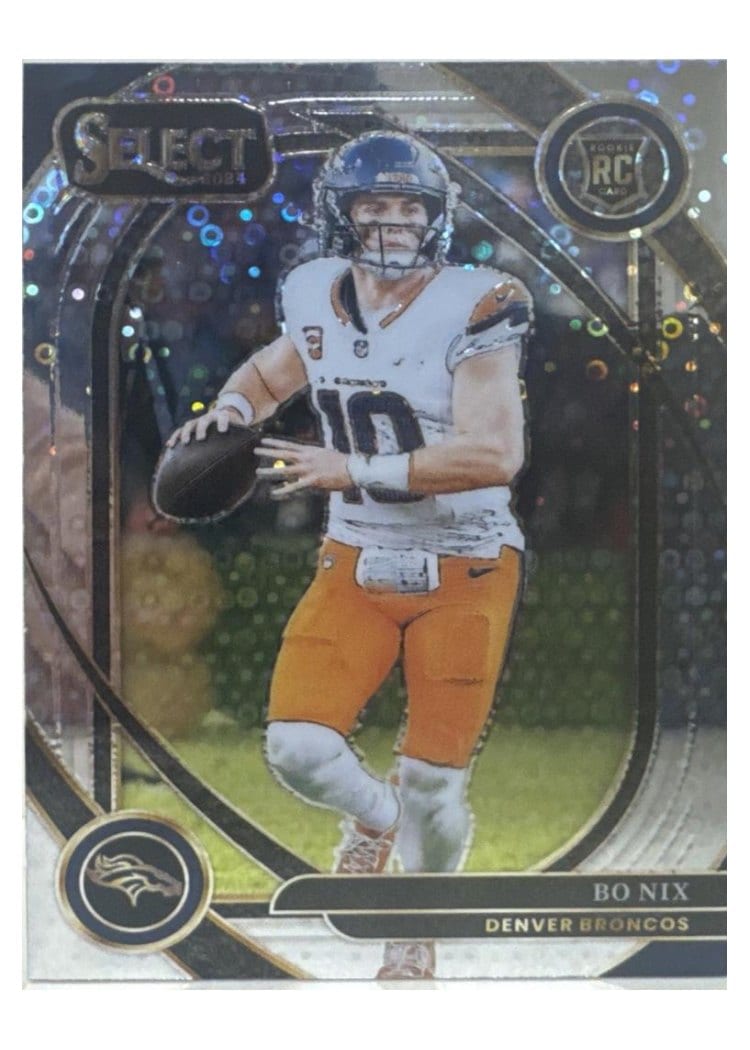 2024 Panini Select Base Set Bo Nix Disco Prizm #221 card