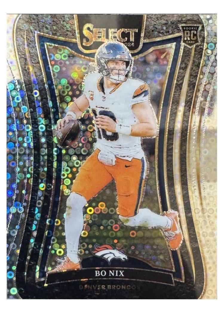 2024 Panini Select Base Set Bo Nix Disco Prizm #382 card