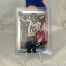 2024 Topps Chrome Cosmic Base Set Bo Nix #127 card