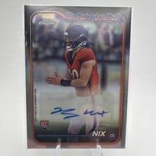 2024 Topps Chrome Rookie Autographs Bo Nix #RA-BNI card
