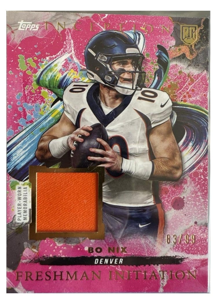 2024 Topps Inception Freshman Initiation Relics Bo Nix #FI-15 card