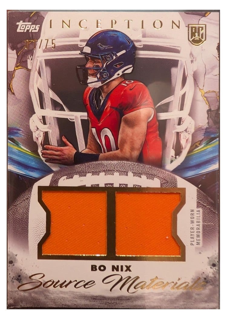2024 Topps Inception Source Materials Bo Nix #SM-BN card
