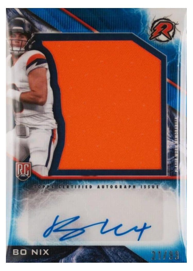 2024 Topps Resurgence Resurgence Rookie Relic Autographs Bo Nix #RPA-BN card