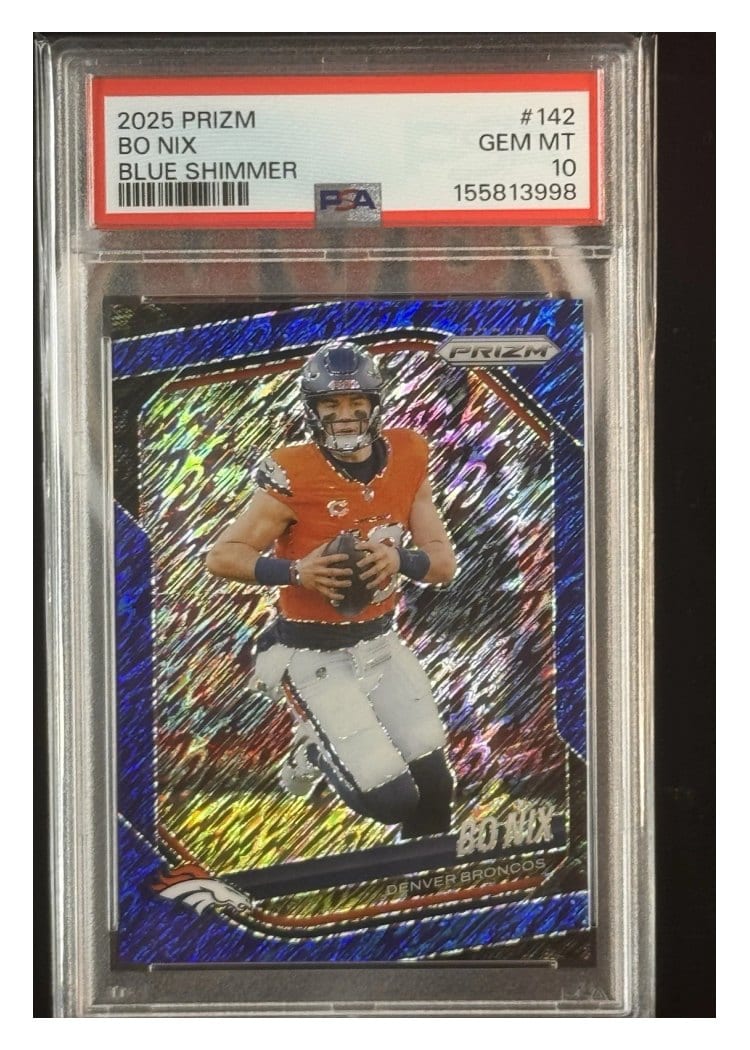2025 Panini Prizm Base Set Bo Nix #142 card