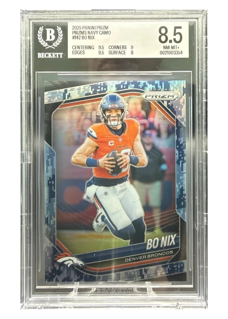 2025 Panini Prizm Base Set Bo Nix #142 card