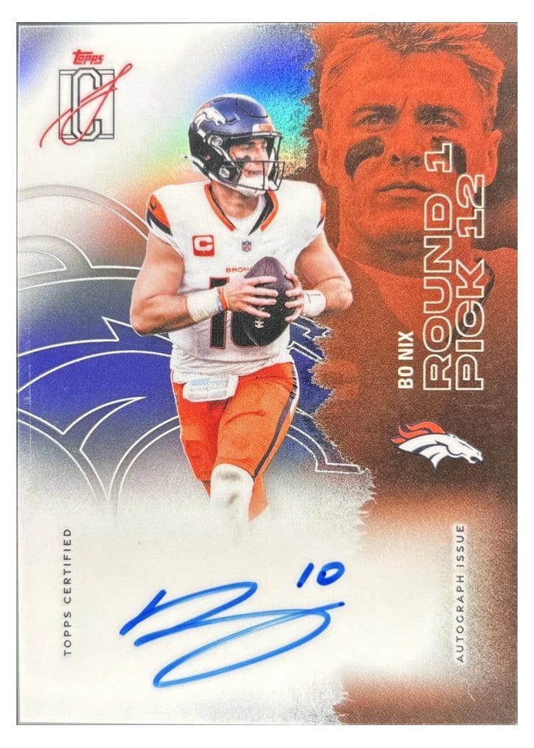 2025 Topps Signature Class Chrome Bo Nix #18 card