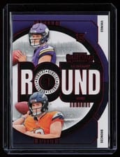 2024 Panini Contenders Round Numbers Bo Nix / J.J. McCarthy #4 card