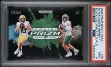 2025 Panini Prizm Draft Picks Black Color Blast Duals Bo Nix/Justin Herbert #16 card