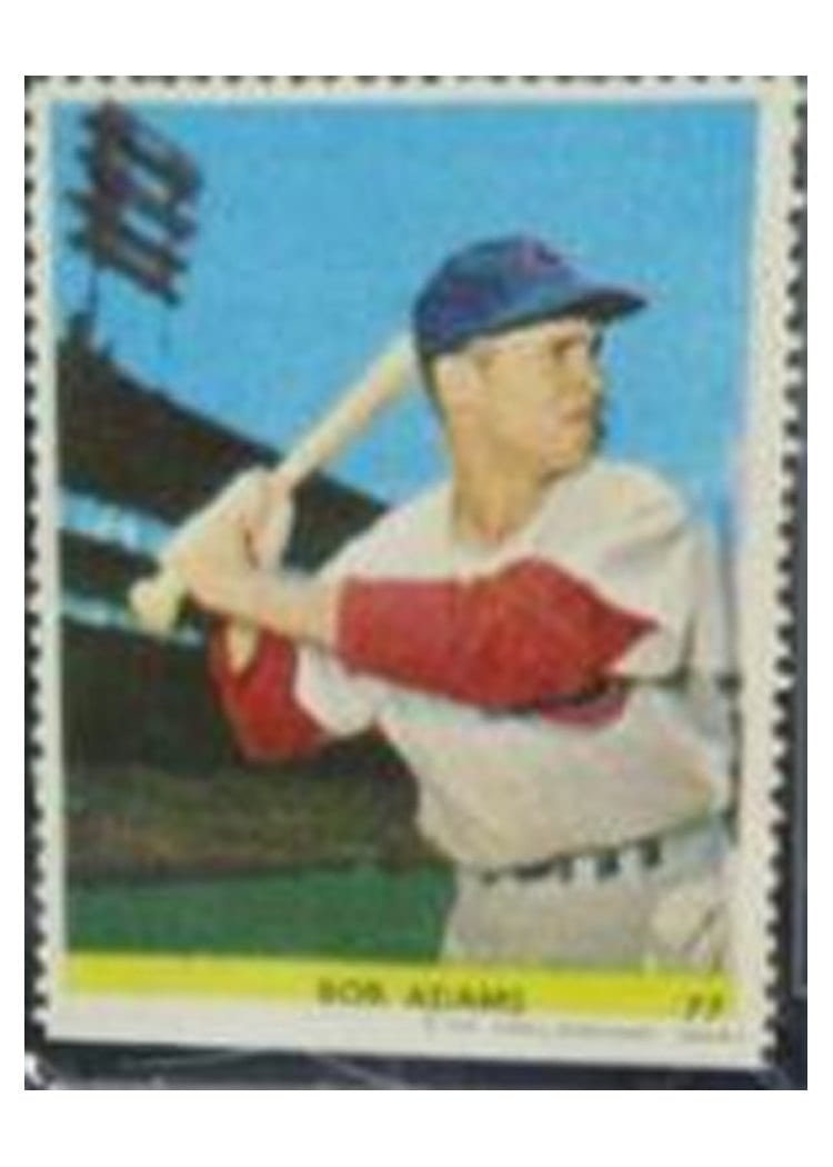 1949 Eureka Sportstamps Bob Adams #77 card