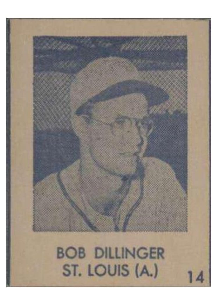 1948 R346 Blue Tint Bob Dillinger #14 card