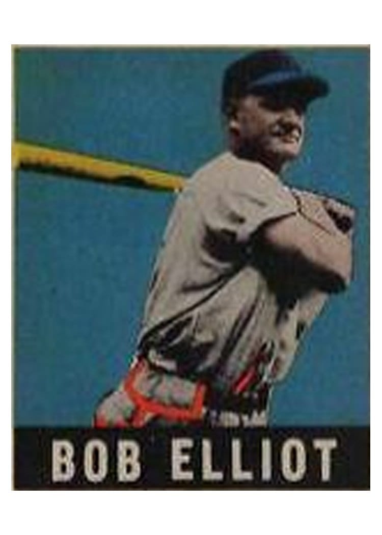 1948 Leaf Bob Elliot #65 card