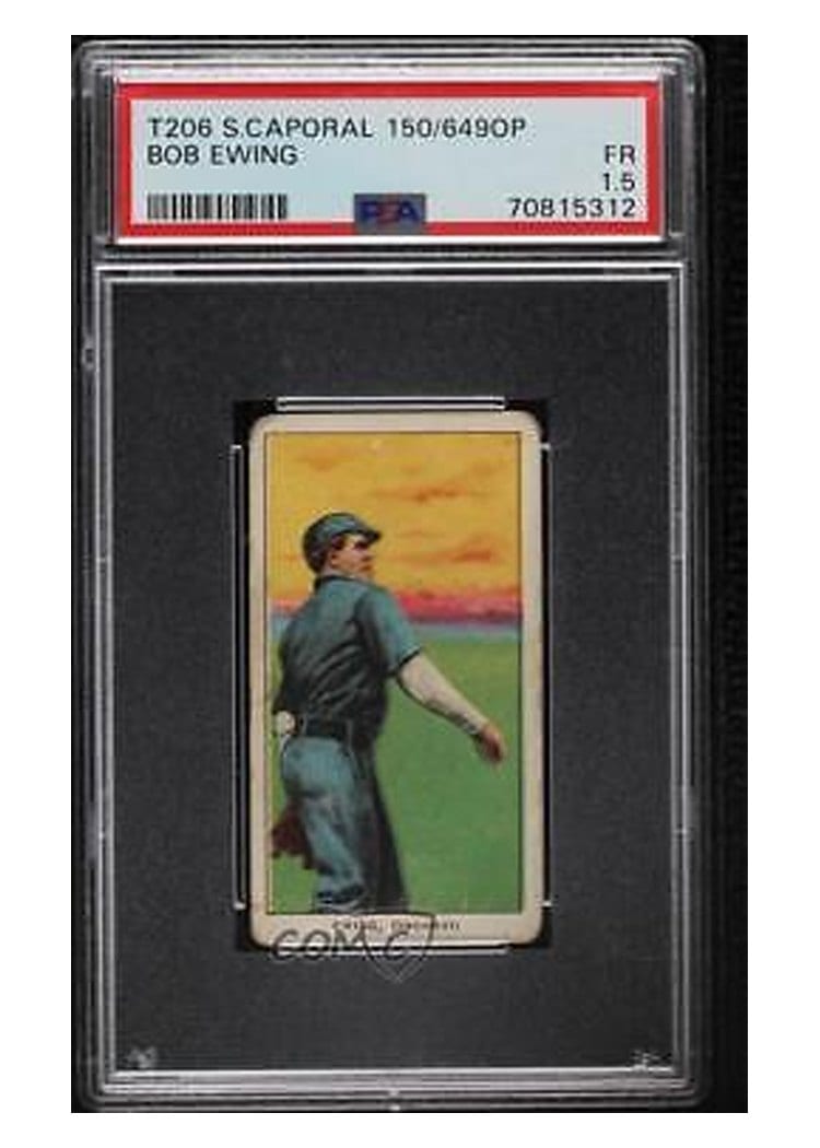 1909 T206 Sweet Caporal 150 Factory 649 Overprint Bob Ewing card