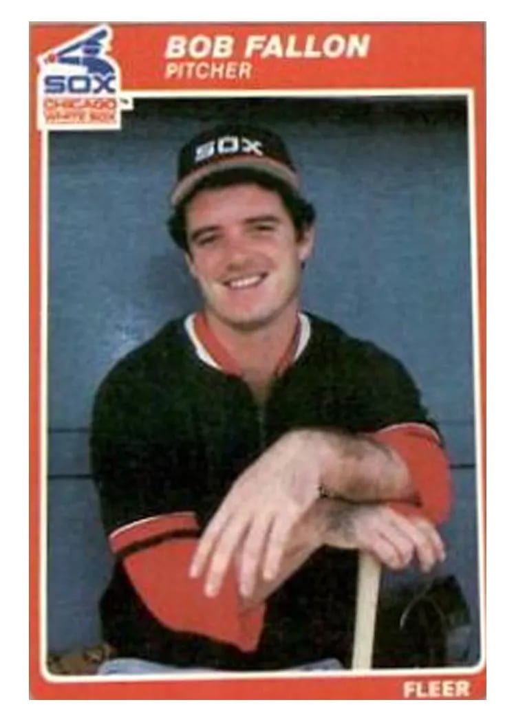 1985 Fleer Update Bob Fallon #U-39 card