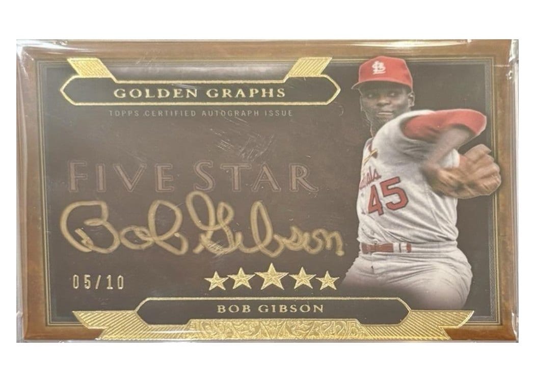 2020 Topps Five Star Golden Graphs Bob Gibson #GG-BG card