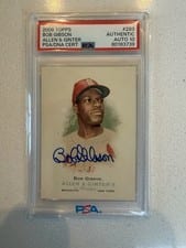 2025 Topps Allen & Ginter Cut Signatures Bob Gibson #CS-BG card