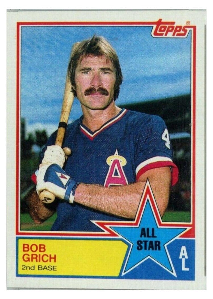 1983 Topps Bob Grich #387 card