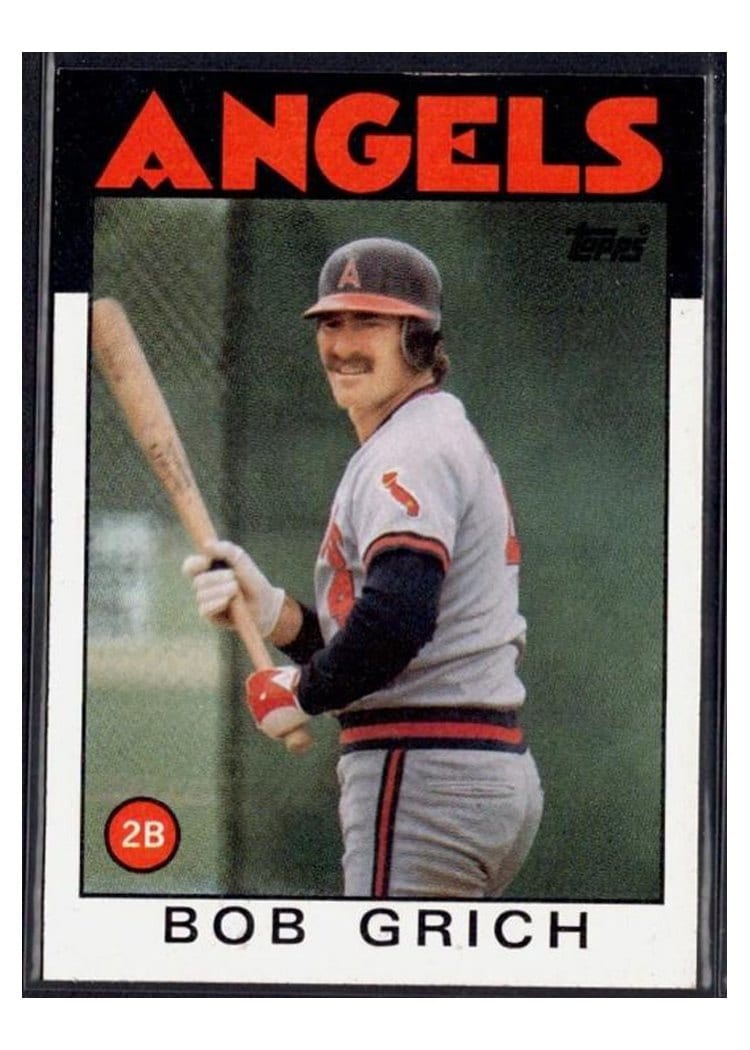 1986 Topps Bob Grich #155 card