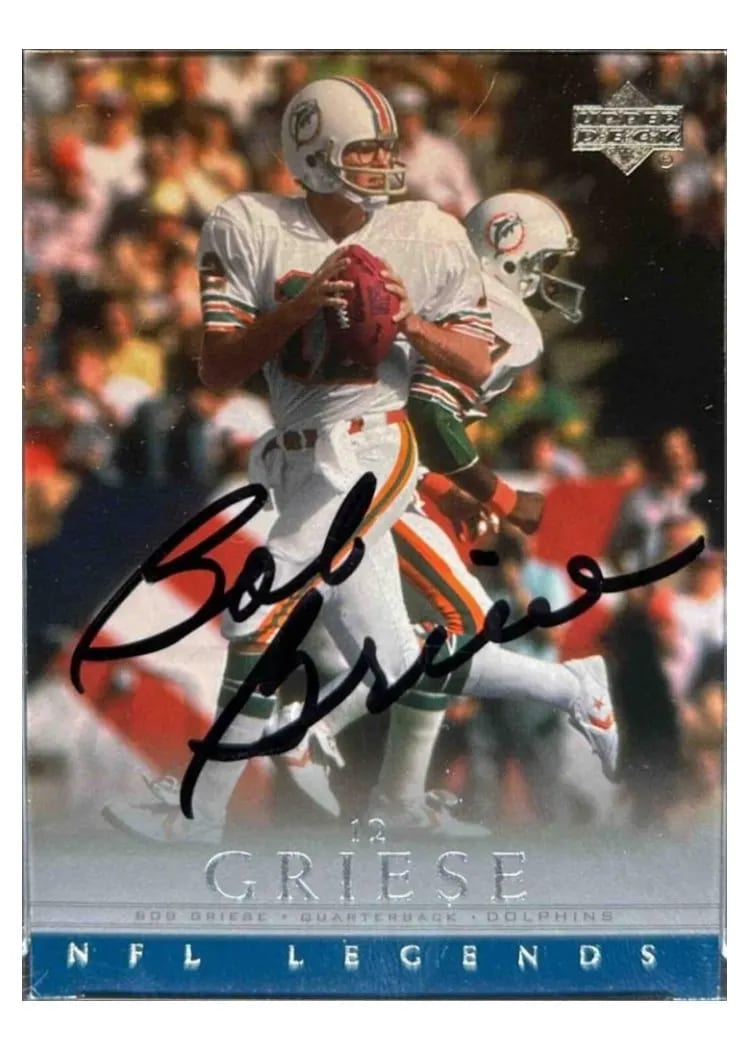 2000 Upper Deck Legends Autographs Bob Griese card