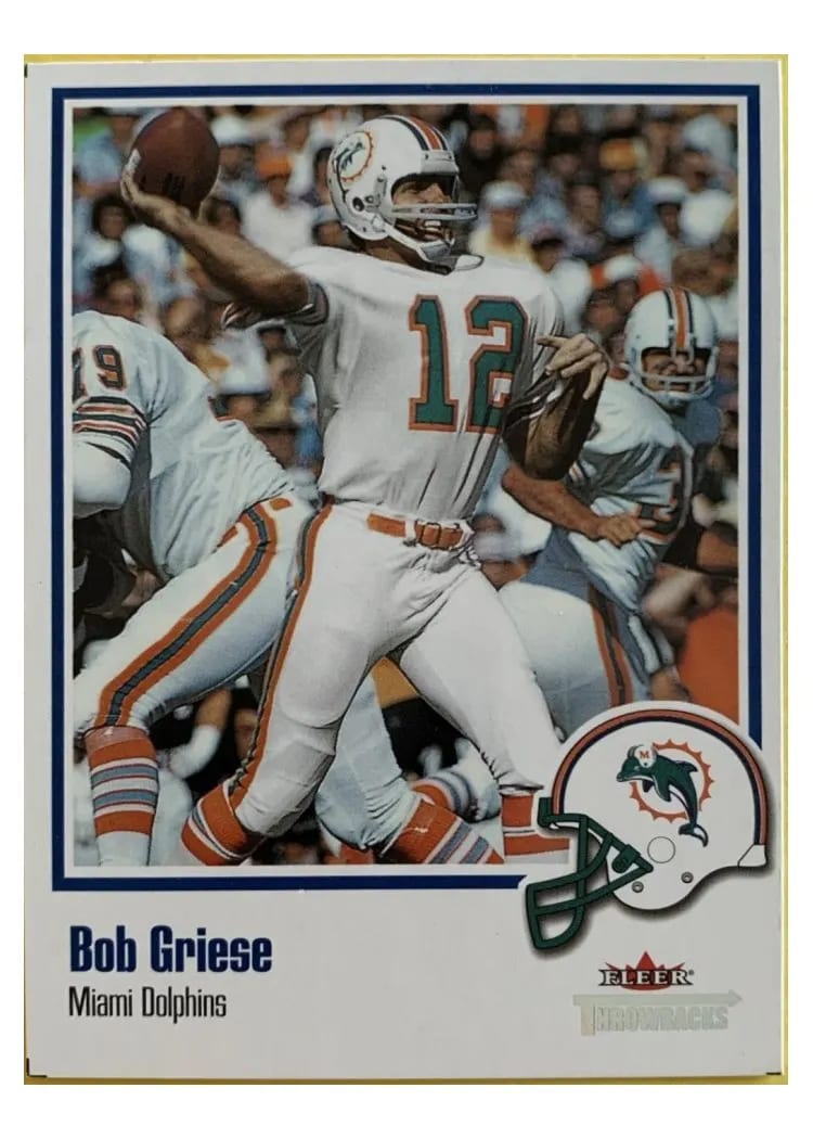 2002 Fleer Throwbacks Bob Griese #12 card
