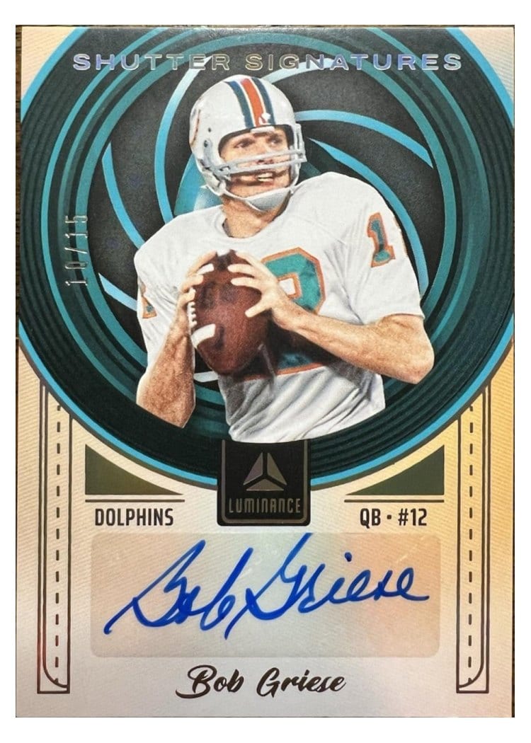2025 Panini Luminance Shutter Signatures Bob Griese #7 card