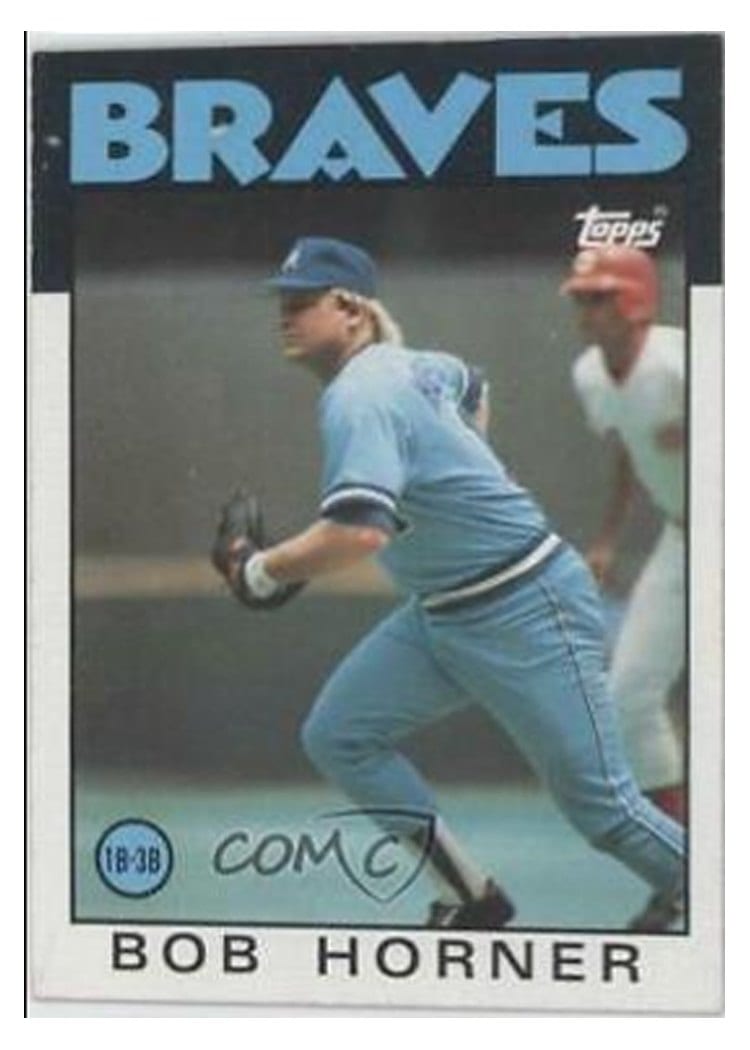 1986 Topps Bob Horner #220 card