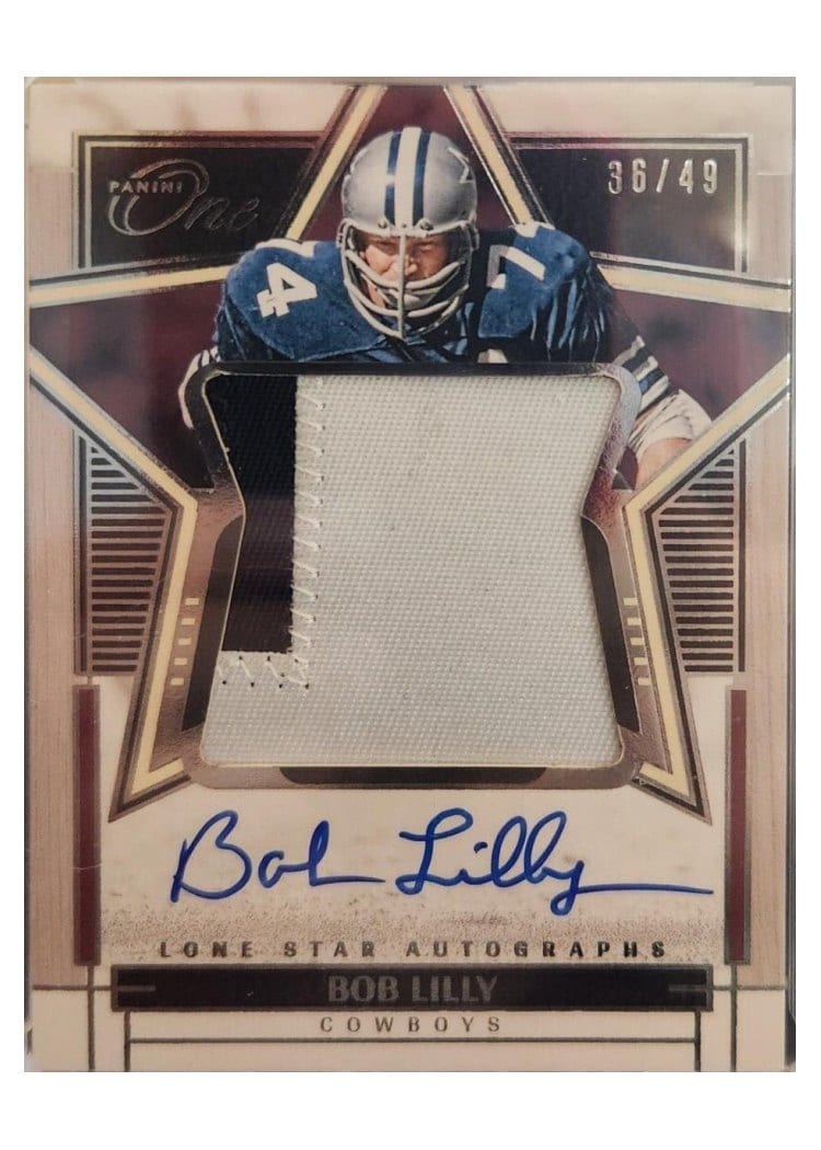 2023 Panini One Lone Star Autographs Bob Lilly #92 card