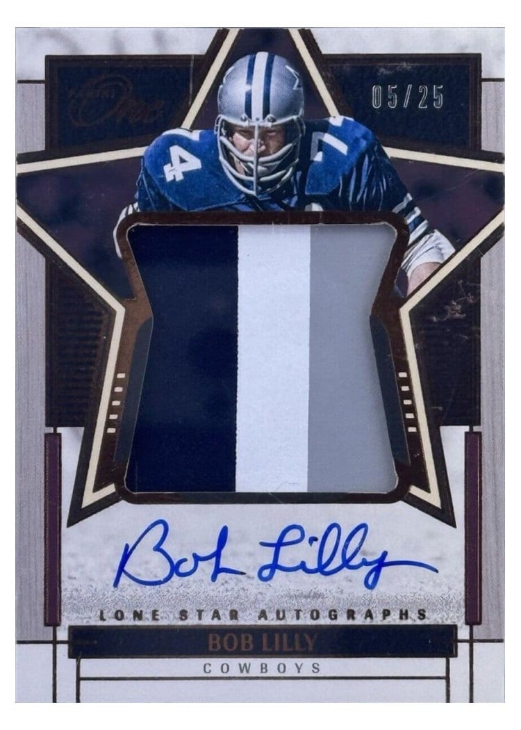 2023 Panini One Lone Star Autographs Bob Lilly #92 card