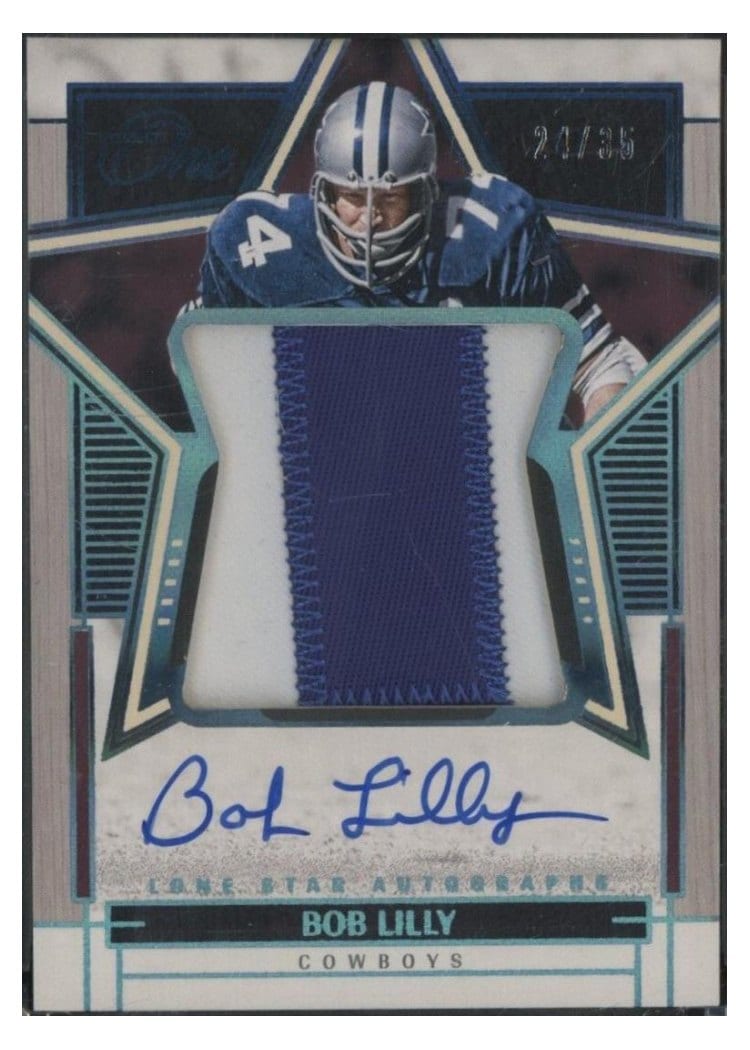 2023 Panini One Lone Star Autographs Bob Lilly #92 card