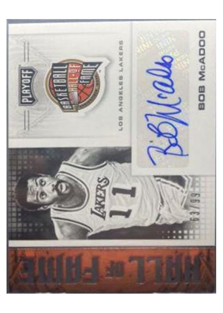 2020-21 Panini Chronicles Hall of Fame Autographs Bob McAdoo #HOF-BOB card