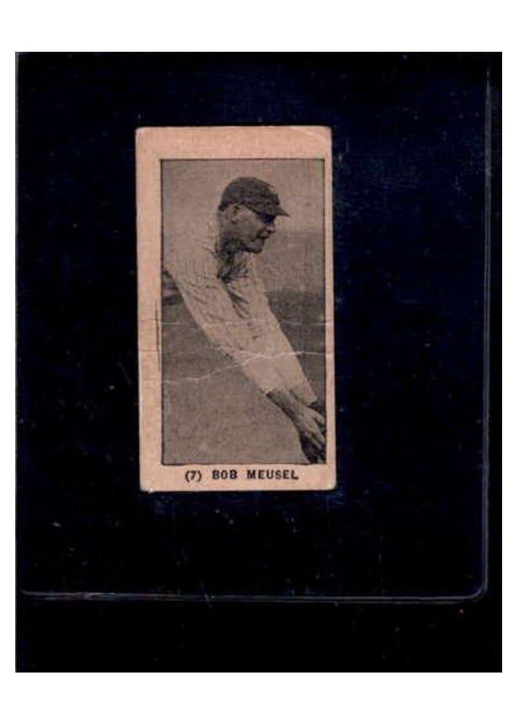 1927 E210 York Caramel Type 1 Bob Meusel #7 card