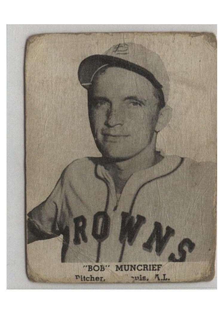 1947 Tip Top Bread 'Bob' Muncrief card