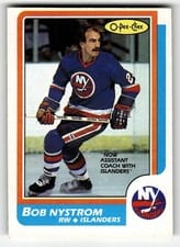 1986 O-Pee-Chee Bob Nystrom #104 card