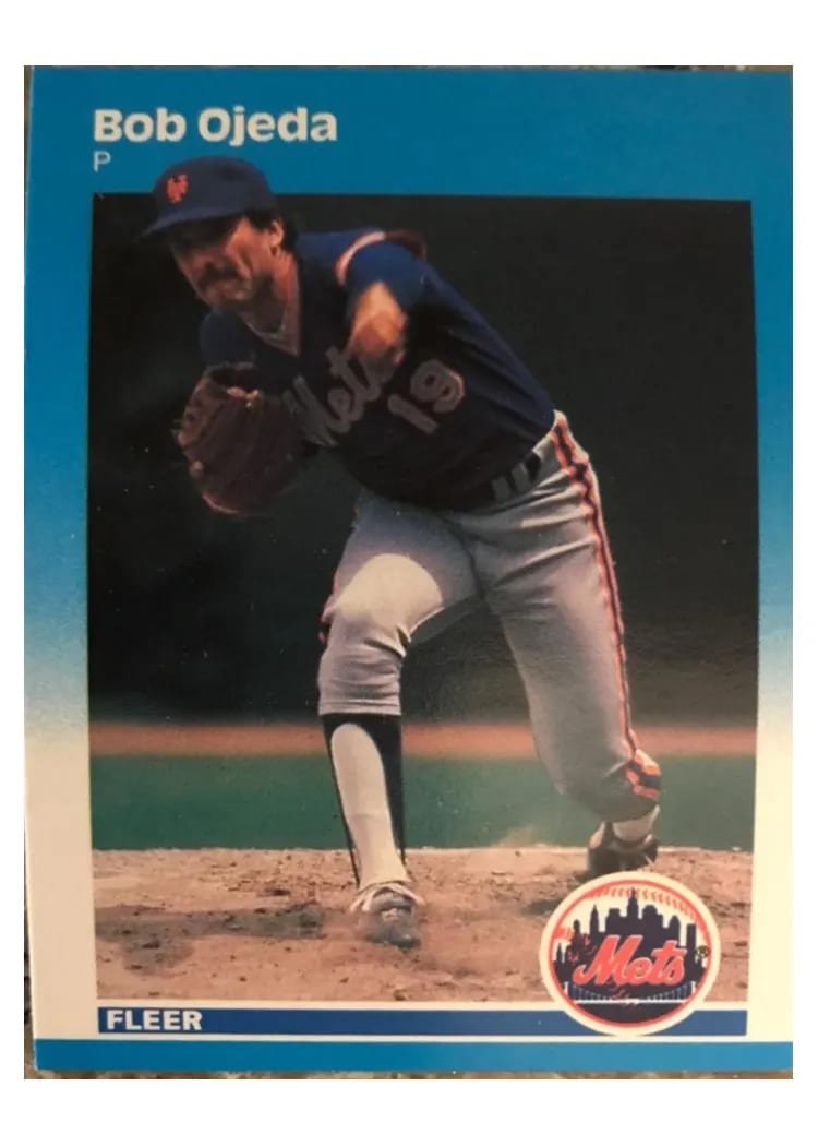 1987 Fleer Bob Ojeda #19 card