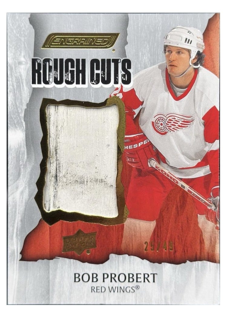 2024-25 Upper Deck Engrained Icons Rough Cuts Bob Probert #RC-BP card