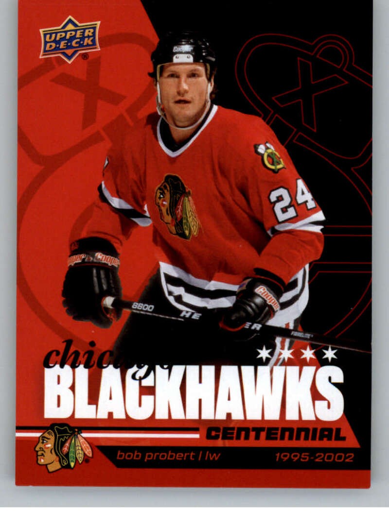 2025-26 Upper Deck Chicago Blackhawks Centennial Box Bob Probert #81 card