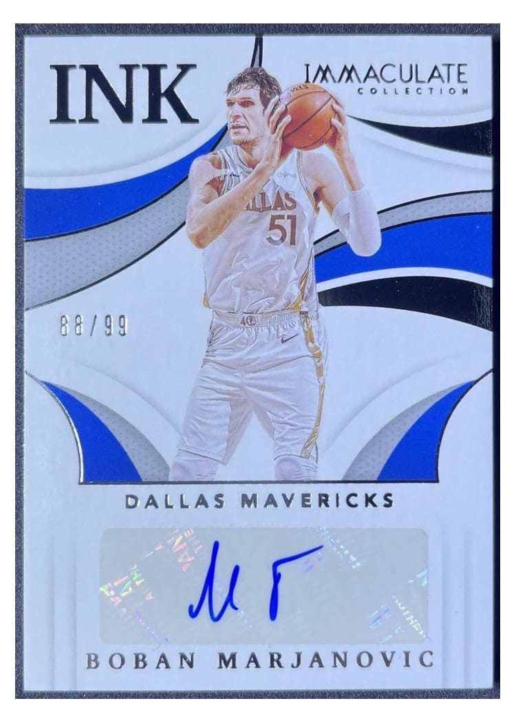 2020-21 Panini Immaculate Collection Immaculate Ink Boban Marjanovic #II-BOB card