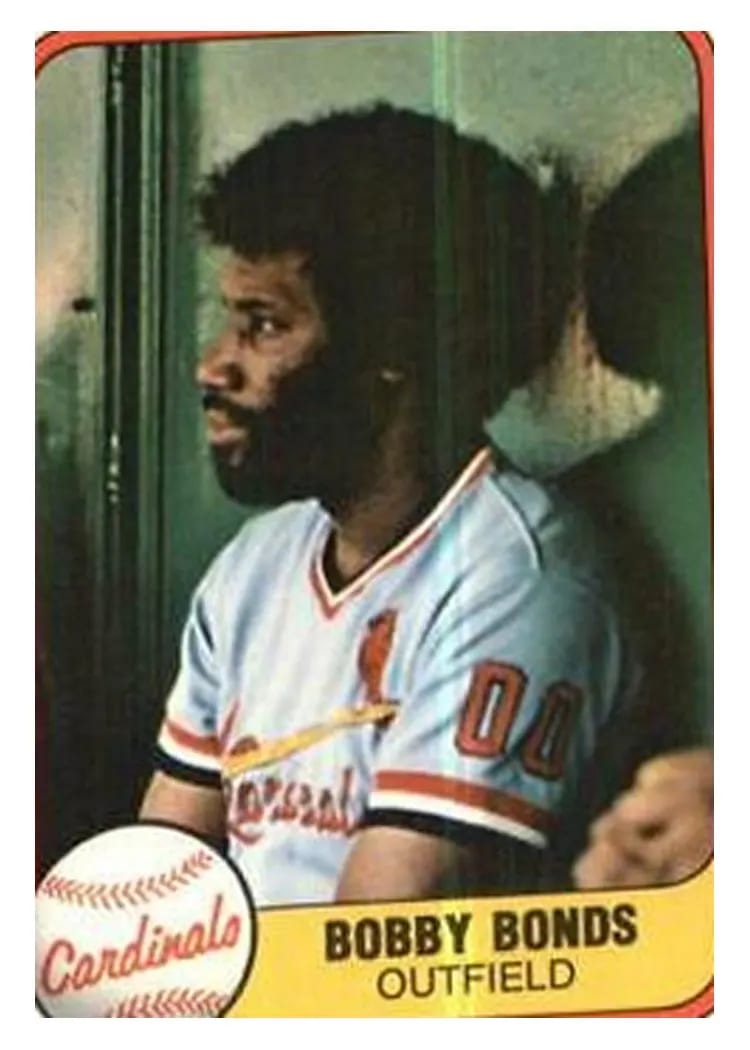 1981 Fleer Bobby Bonds #548 card